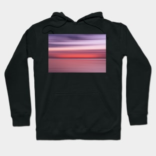 Abstract horizontal background motion blur in pinks and blue hues Hoodie